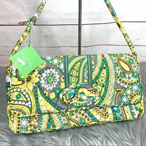 Vera Bradley Yellow and Green Shoulder Bag Quilted Design